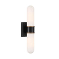 Crystorama CAP-8512-MK-TG Matte Black,Textured Gold Brian Patrick Flynn Capsule 2 Light Led Matte Black Plus Textured Gold Sconce Image 1