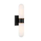 Crystorama CAP-8512-MK-TG Matte Black,Textured Gold Brian Patrick Flynn Capsule 2 Light Led Matte Black Plus Textured Gold Sconce Image 1