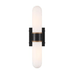 Crystorama CAP-8512-MK-TG Matte Black,Textured Gold Brian Patrick Flynn Capsule 2 Light Led Matte Black Plus Textured Gold Sconce Image 5