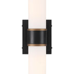 Crystorama CAP-8512-MK-TG Matte Black,Textured Gold Brian Patrick Flynn Capsule 2 Light Led Matte Black Plus Textured Gold Sconce Image 4