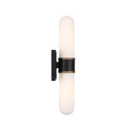 Crystorama CAP-8512-MK-TG Matte Black,Textured Gold Brian Patrick Flynn Capsule 2 Light Led Matte Black Plus Textured Gold Sconce Image 3
