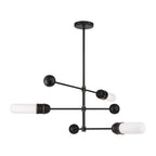 Crystorama Capsule Brian Patrick Flynn Capsule 3 Light Led Matte Black Plus Textured Gold Chandelier