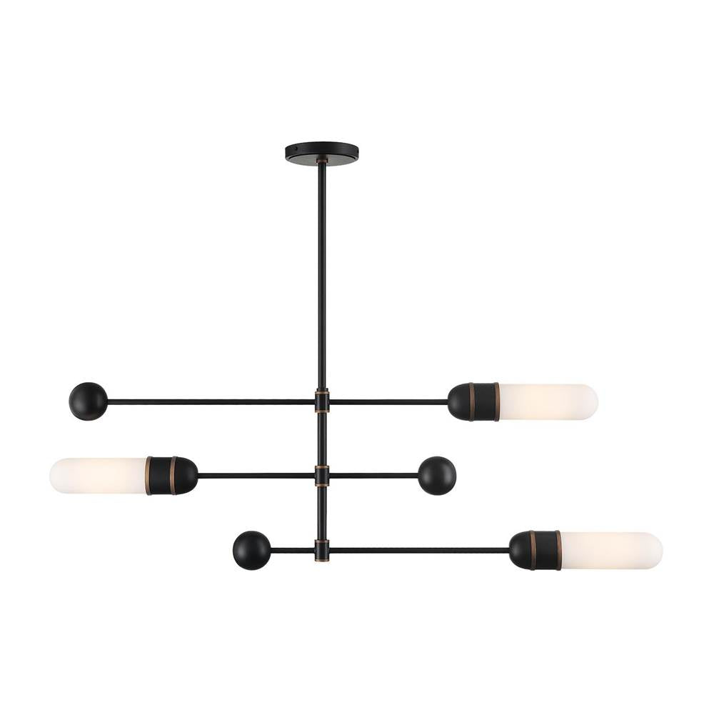Crystorama CAP-8513-MK-TG Matte Black,Textured Gold Brian Patrick Flynn Capsule 3 Light Led Matte Black Plus Textured Gold Chandelier Image 5