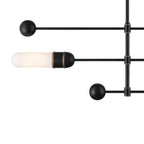 Crystorama CAP-8513-MK-TG Matte Black,Textured Gold Brian Patrick Flynn Capsule 3 Light Led Matte Black Plus Textured Gold Chandelier Image 3