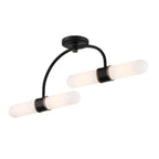 Crystorama CAP-8514-MK-TG Matte Black,Textured Gold Brian Patrick Flynn Capsule 4 Light Led Matte Black Plus Textured Gold Semi Flush Image 3