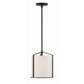Crystorama CAR-9201-BK Black Carlyn 1 Light Black Pendant Image 1