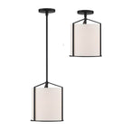 Crystorama Carlyn 1 Light Black Pendant