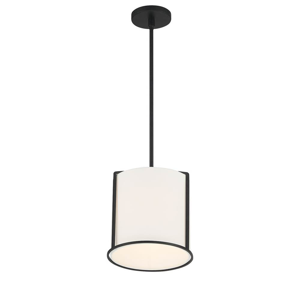 Crystorama CAR-9201-BK Black Carlyn 1 Light Black Pendant Image 5