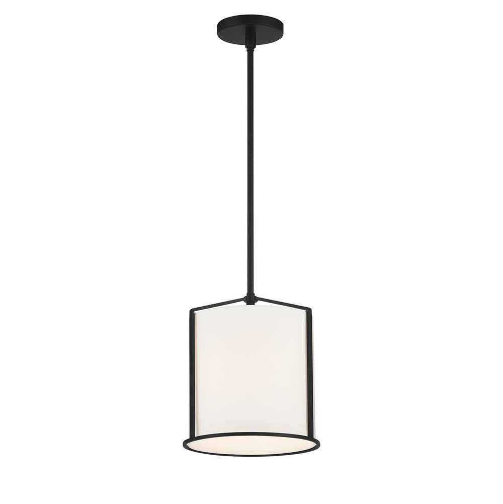 Crystorama CAR-9201-BK Black Carlyn 1 Light Black Pendant Image 4