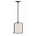 Crystorama CAR-9201-BK Black Carlyn 1 Light Black Pendant Image 3