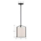 Crystorama CAR-9201-BK Black Carlyn 1 Light Black Pendant Image 2