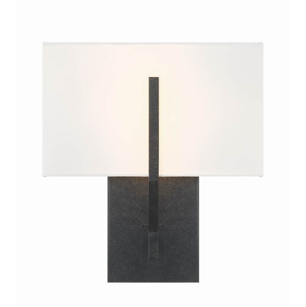 Crystorama Carlyn 2 Light Black Sconce