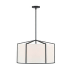 Crystorama CAR-9206-BK Black Carlyn 6 Light Black Pendant Image 1