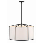 Crystorama CAR-9206-BK Black Carlyn 6 Light Black Pendant Image 4