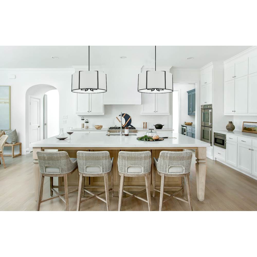 Crystorama CAR-9206-BK Black Carlyn 6 Light Black Pendant Image 3