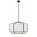 Crystorama CAR-9209-BK Black Carlyn 6 Light Black Chandelier Image 1