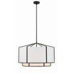 Crystorama CAR-9209-BK Black Carlyn 6 Light Black Chandelier Image 1