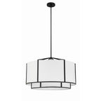 Crystorama Carlyn 6 Light Black Chandelier