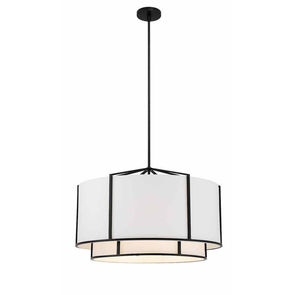 Crystorama CAR-9209-BK Black Carlyn 6 Light Black Chandelier Image 5