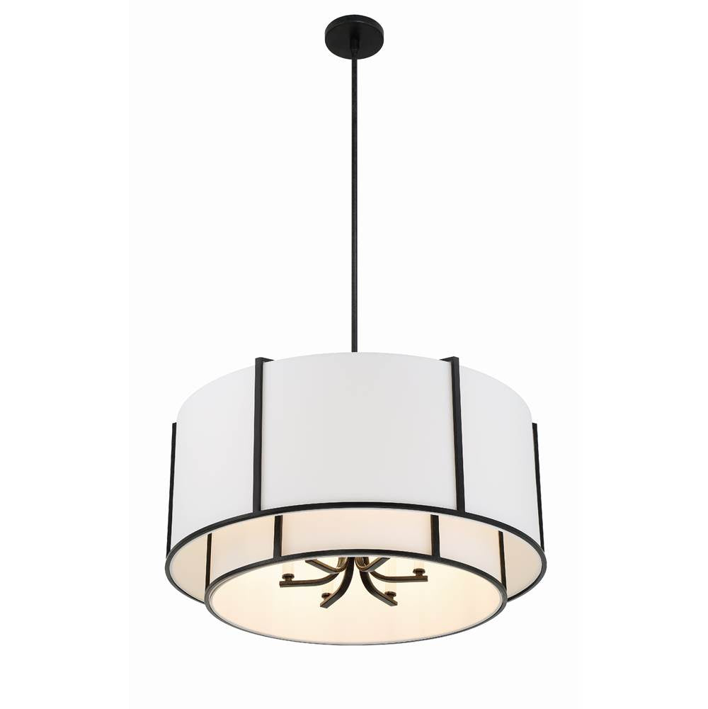 Crystorama CAR-9209-BK Black Carlyn 6 Light Black Chandelier Image 4