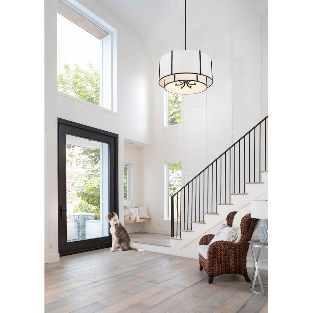 Crystorama CAR-9209-BK Black Carlyn 6 Light Black Chandelier Image 3