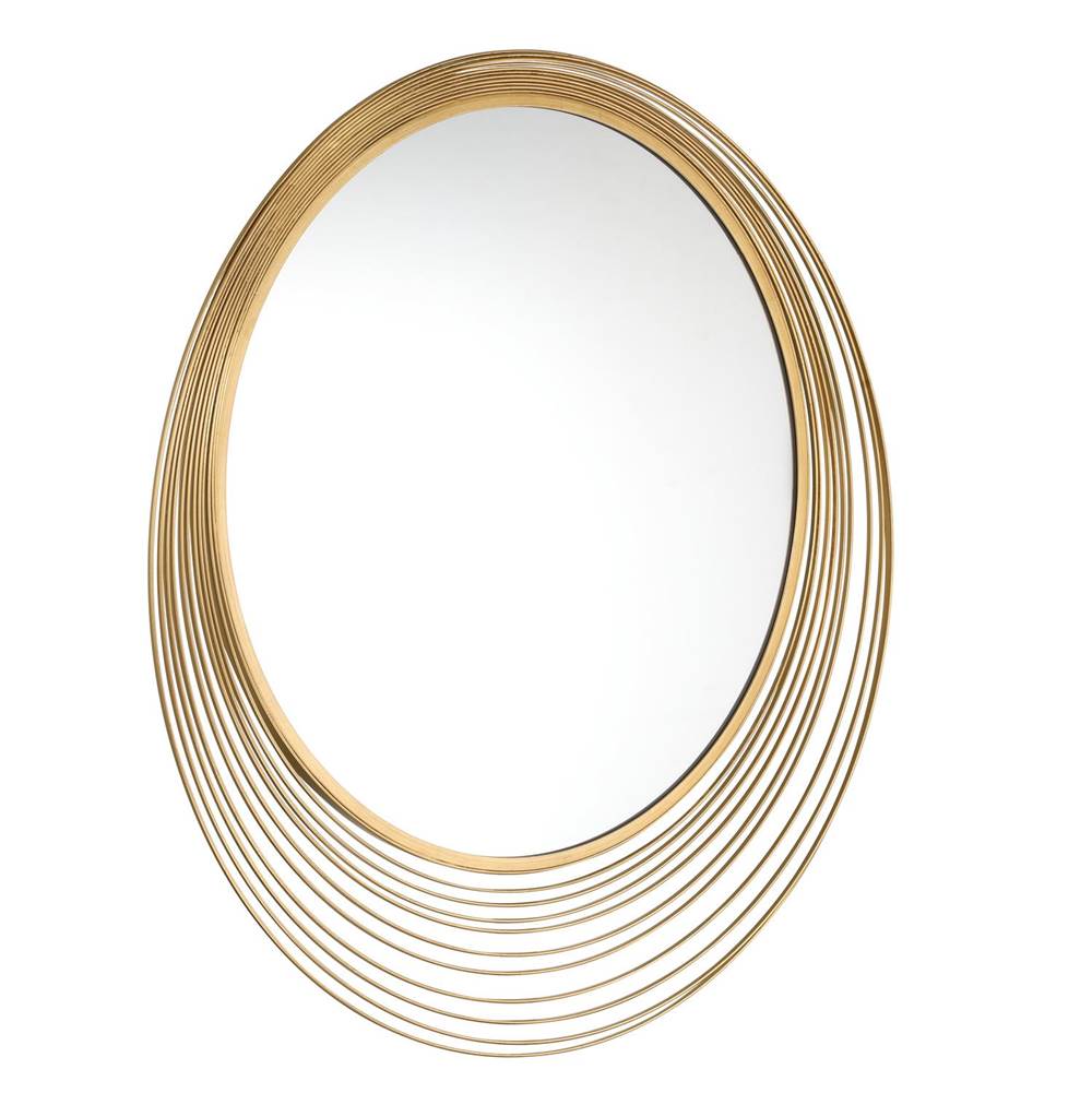 Crystorama Cecile 34.75'' Antique Gold Mirror