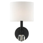 Crystorama CHI-211-BF Black Forged Chimes 1 Light Black Forged Wall Mount Image 1