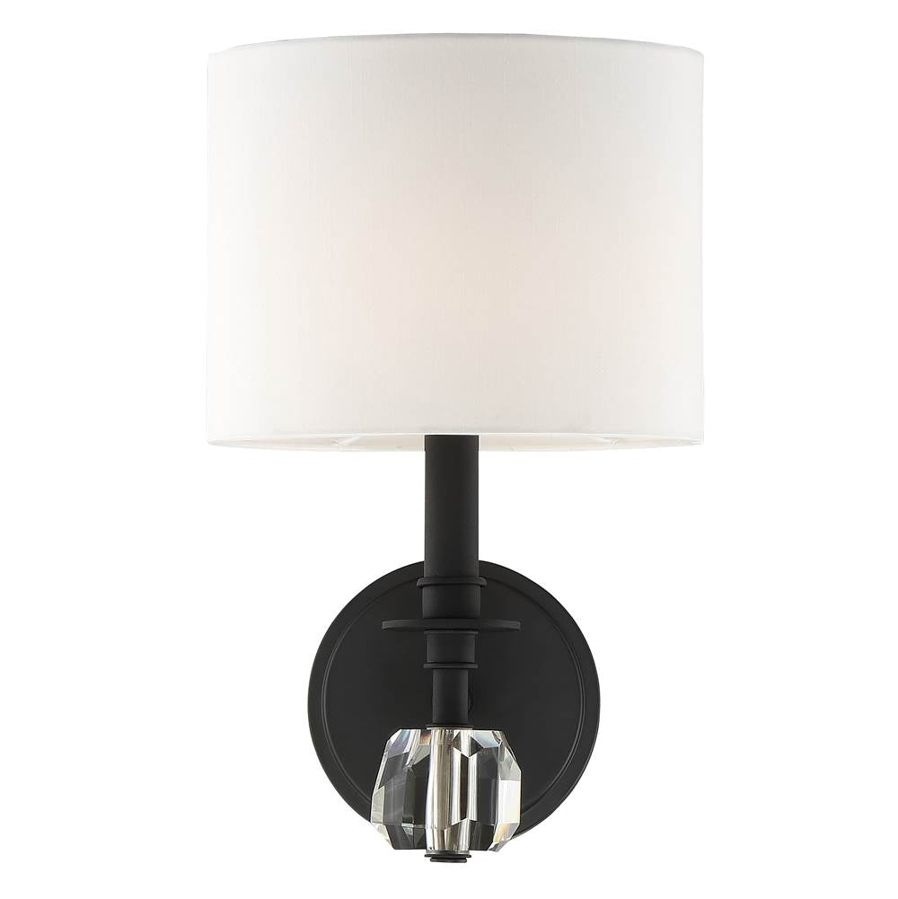 Crystorama CHI-211-BF Black Forged Chimes 1 Light Black Forged Wall Mount Image 1