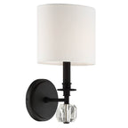 Crystorama Chimes 1 Light Black Forged Wall Mount