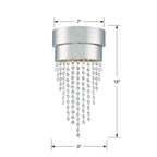 Crystorama Clarksen 2 Light Polished Nickel Wall Mount