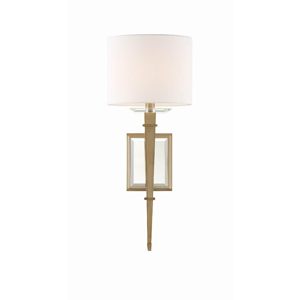 Crystorama CLI-231-AG Aged Brass Clifton 1 Light Aged Brass Wall Mount Image 1