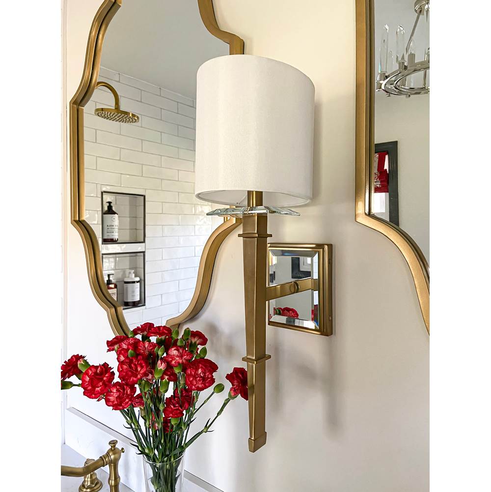 Crystorama CLI-231-AG Aged Brass Clifton 1 Light Aged Brass Wall Mount Image 3