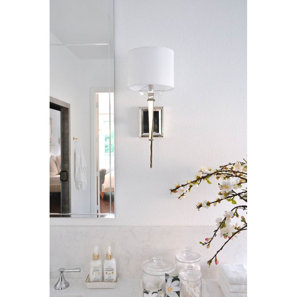 Crystorama CLI-231-PN Polished Nickel Clifton 1 Light Polished Nickel Wall Mount Image 4