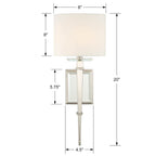 Crystorama CLI-231-PN Polished Nickel Clifton 1 Light Polished Nickel Wall Mount Image 2