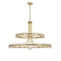 Crystorama CLO-8890-AG Aged Brass Clover 24 Light Aged Brass Two-tier Chandelier Image 1