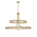 Crystorama CLO-8890-AG Aged Brass Clover 24 Light Aged Brass Two-tier Chandelier Image 1