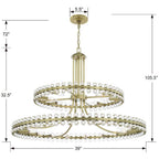 Crystorama CLO-8890-AG Aged Brass Clover 24 Light Aged Brass Two-tier Chandelier Image 2