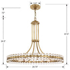 Crystorama CLO-8899-AG Aged Brass Clover 12 Light Aged Brass Chandelier Image 2