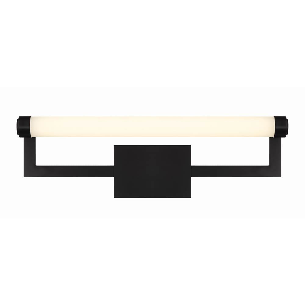 Crystorama CLT-7201-MK Matte Black Clinton 1 Light Matte Black Bathroom Vanity Image 3