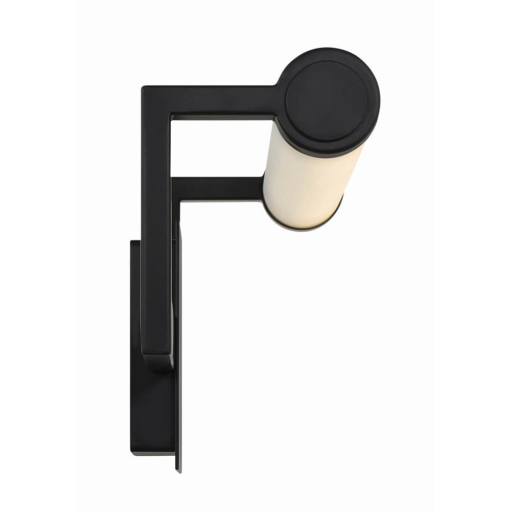 Crystorama CLT-7201-MK Matte Black Clinton 1 Light Matte Black Bathroom Vanity Image 2