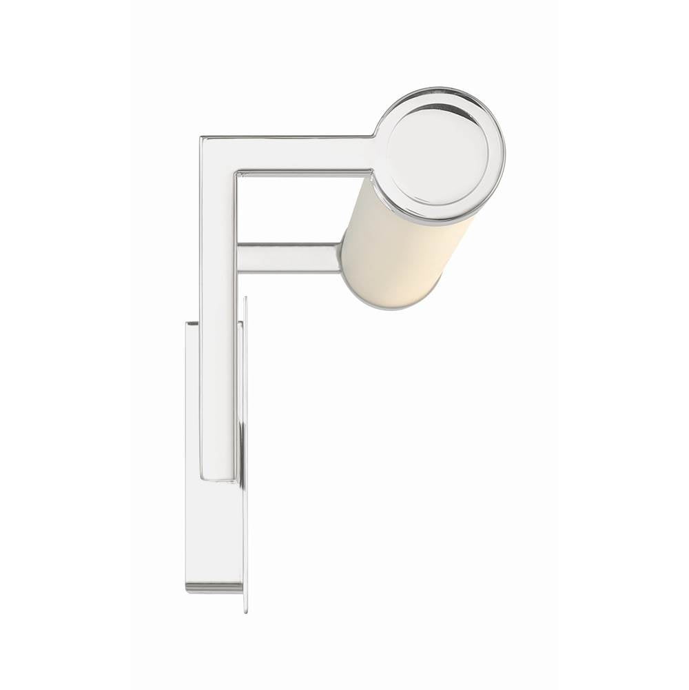 Crystorama CLT-7201-PN Polished Nickel Clinton 1 Light Polished Nickel Bathroom Vanity Image 2