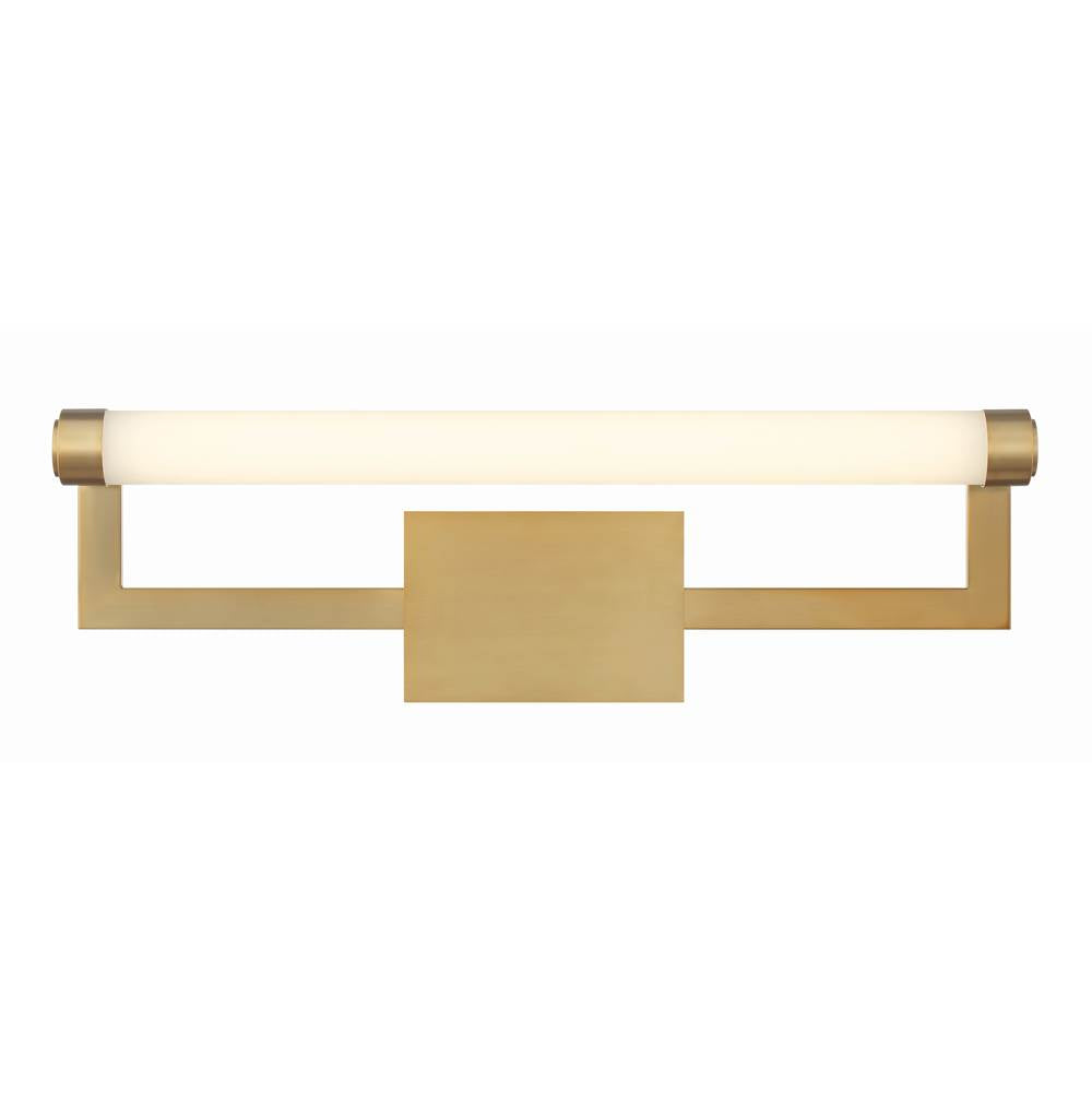 Crystorama CLT-7201-VG Vibrant Gold Clinton 1 Light Vibrant Gold Bathroom Vanity Image 3