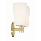 Crystorama Colton 3 Light Aged Brass Wall Mount