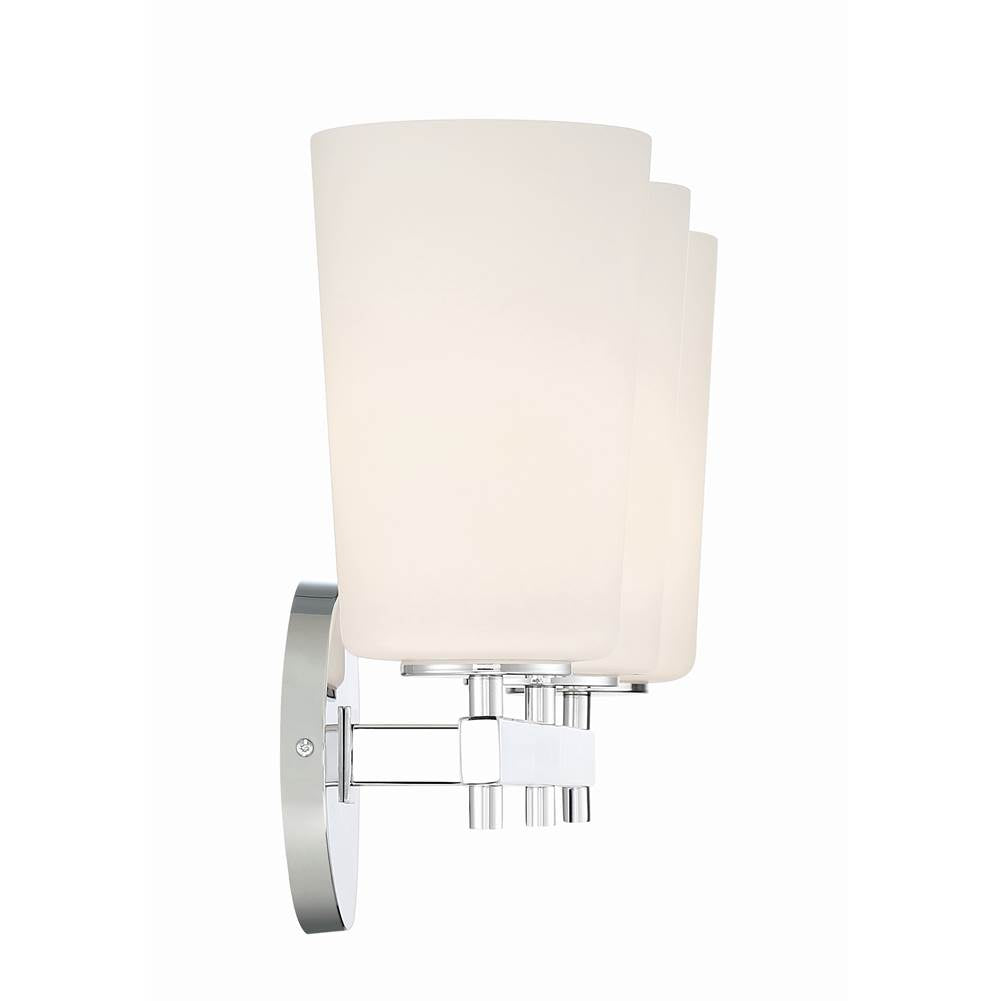 Crystorama Colton 3 Light Aged Brass Wall Mount