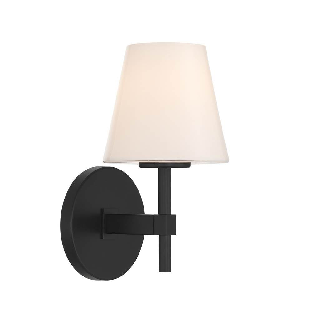 Crystorama COL-201-BK Black Colton 6'' Black Sconce Image 1