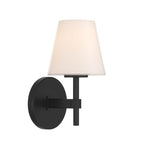 Crystorama COL-201-BK Black Colton 6'' Black Sconce Image 1