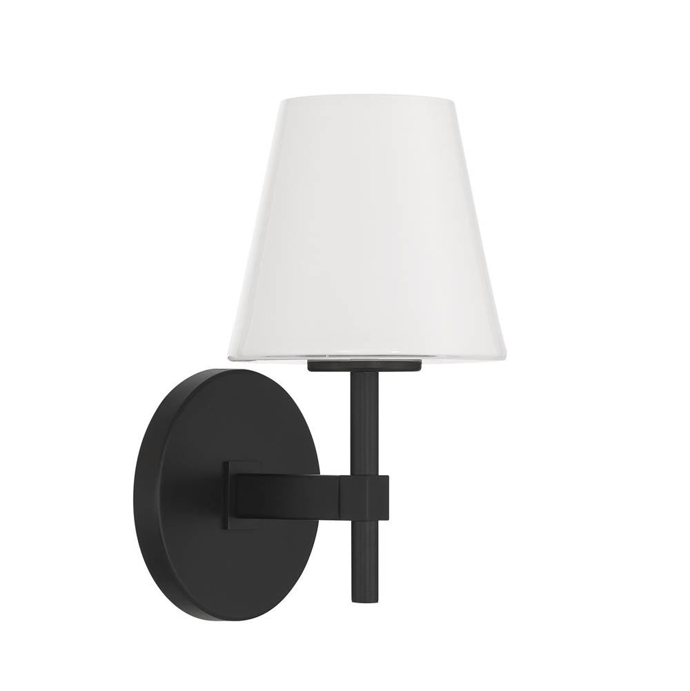 Crystorama Colton 6'' Black Sconce