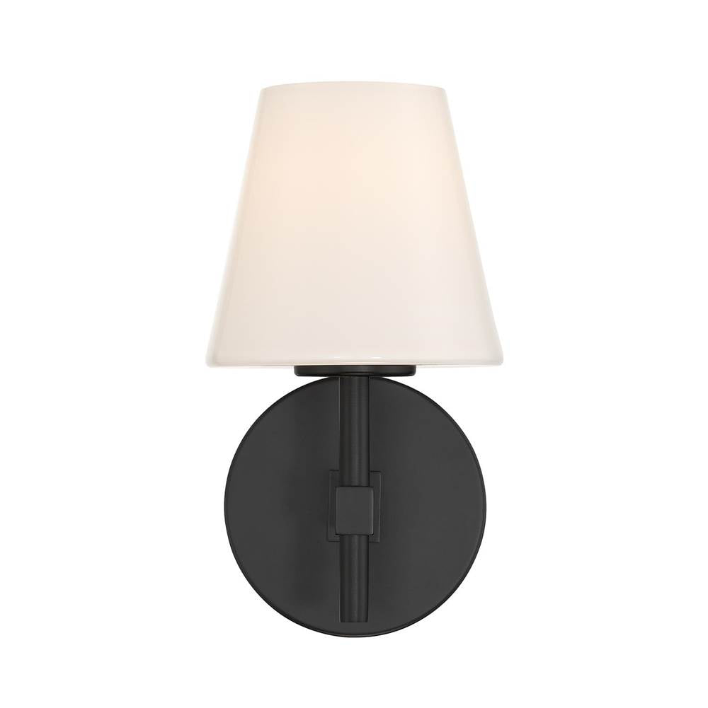 Crystorama COL-201-BK Black Colton 6'' Black Sconce Image 6