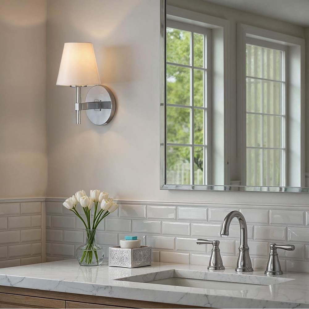 Crystorama COL-201-CH Polished Chrome Colton 6'' Polished Chrome Sconce Image 3