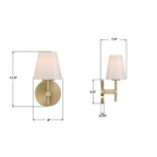 Crystorama COL-201-VG Vibrant Gold Colton 6'' Vibrant Gold Sconce Image 2